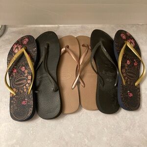 3 pairs of Havaianas Flip Flops
